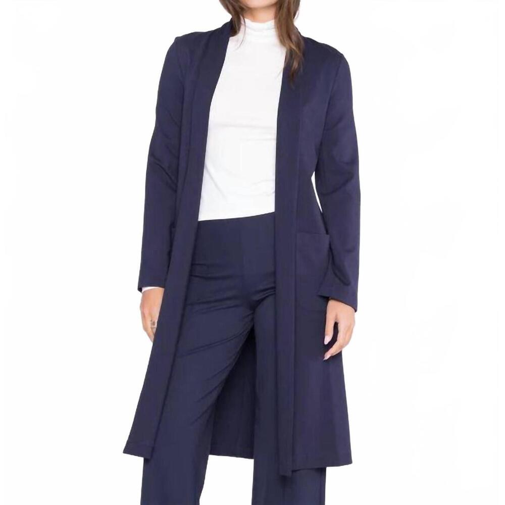 NEW RIPLEY RADER ponte knit smoking jacket in navy